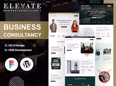 Business Consultant Website UI/UX & WordPress Design