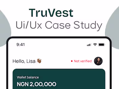 TruVest : Mobile App Design