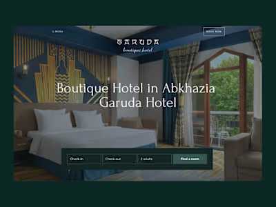 Website Design &  Development for Boutique Hotel (Framer)