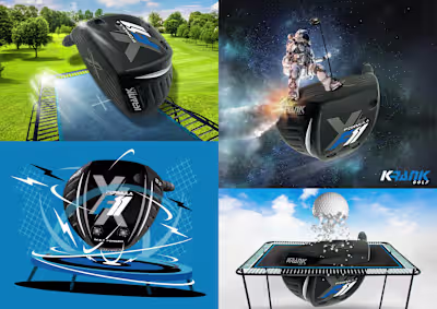 Social Media Graphics | 2020 Krank Golf F11 Driver, Adobe CC   