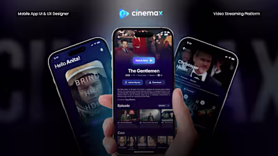 CINEMAX | Streaming Online App | UI/UX Design