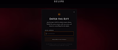 Eclipx - Music Artist Web App for Email Collection/Fanbase E...