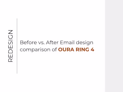 Redesign of Oura Ring 4 Marketing Email