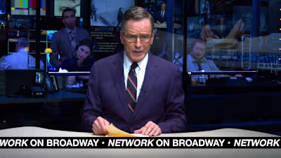 Network on Broadway, starring Bryan Cranston