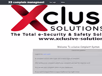 Xclusive Complaint Management System