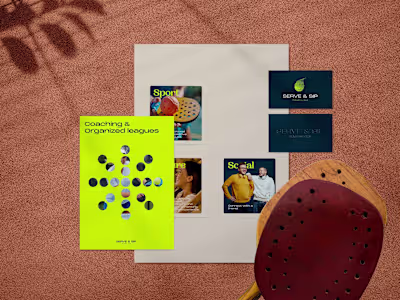 Branding for Serve & Sip Pickleball Club