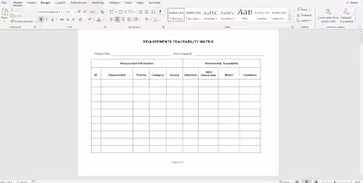 Traceability Matrix