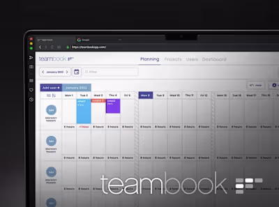 Teambook SAAS - Website Design