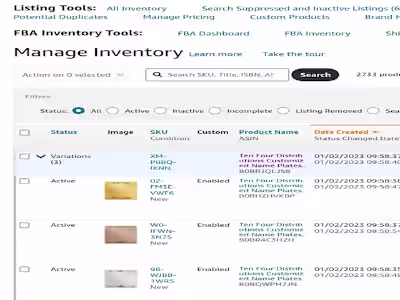 Amazon Listing Creation with Variations and SEO content writing 