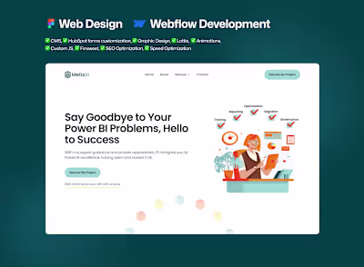 Metis BI Consultancy Webflow Website