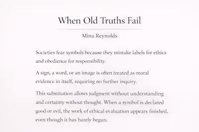 When Old Truths Fail (philosophical essay)