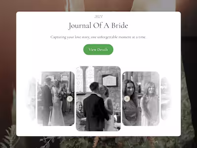 Journal Of A Bride: Content Creator Website Landing Page