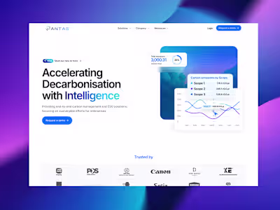 Pantas Website Revamp – ESG & Carbon Intelligence Platform
