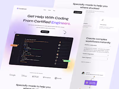 Code Collaboration Platform Landing Page