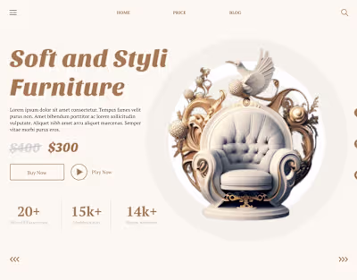 furniture website landing page