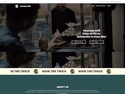 Gourmet Grill Food Truck Website | Wix Studio (Template)