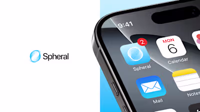 Conceptual identity and interface project for Spheral, an ap...