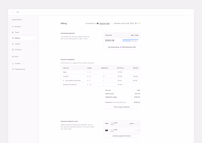 Account Billing Console