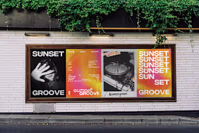 Event Marketing Poster Designs - Sunset Groove