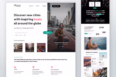 Localie landing page