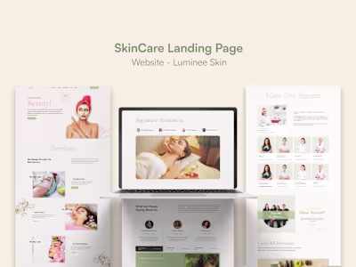 Skincare & Beauty UI Design for Luminee Skin