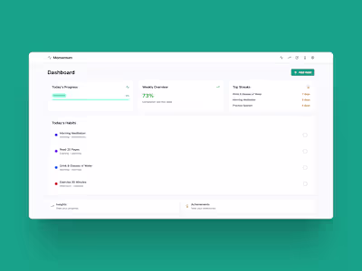 Momentum Habit Tracker - Bolt.new Concept