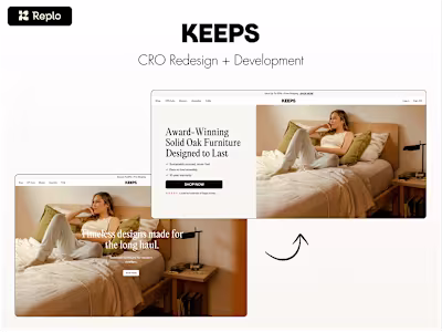 Keeps Home | CRO Redesign + Replo Development