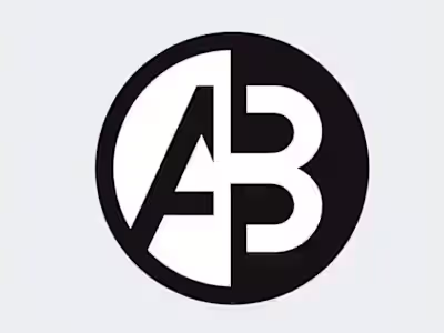 AB Logo Design (Black and White)