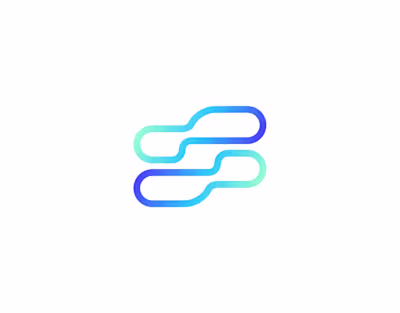Unused Logo Concept Initial Letter S + Data Flow
