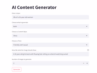 AI Content Generator Development