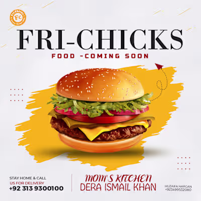 Social Media Post Design for Restaurant opening 