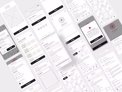 Wireframes for a social network concept