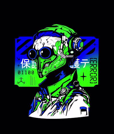 cyberpunk Illustration (character design) :)