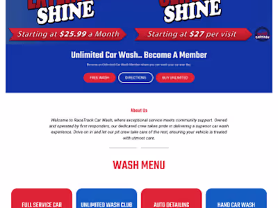 WordPress Website Design for a Carwash Business