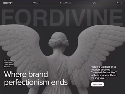 FORDIVINE • Framer Redesign & Framer Build