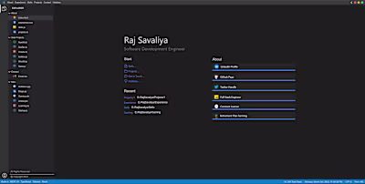 VSCode Themed Dev Portfolio