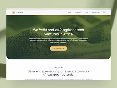 Pyramidia Ventures Website Redesign
