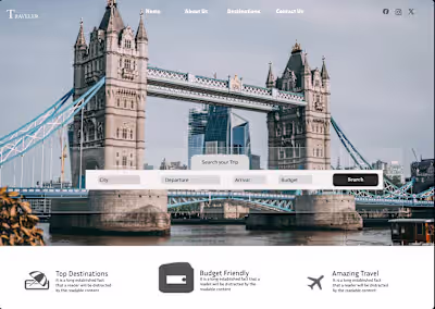 UI Design for a Traveling Website