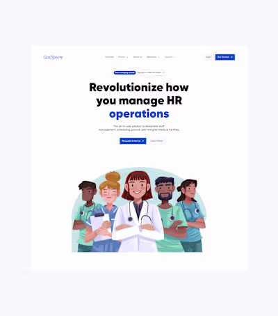 CareSpaere Medic Landing page