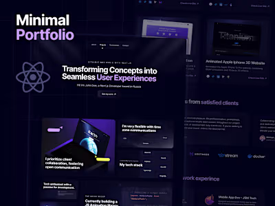 Minimal portfolio for web developers made with Framer and NextJS