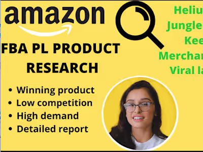 I will do product research for amazon fba pl and wholesale