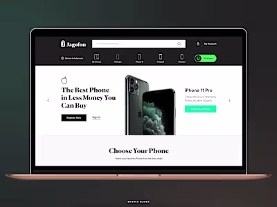 Web Design For Jagofon.com - An Indonesian Tech Marketplace