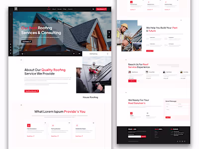 Roofing Service Landing Page Website Design