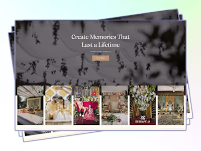 Luxury Wedding & Event Management Company Website