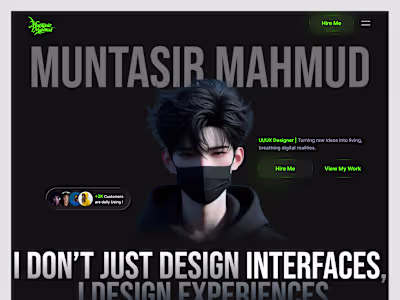 This concept is my personal portfolio landing page — but not...