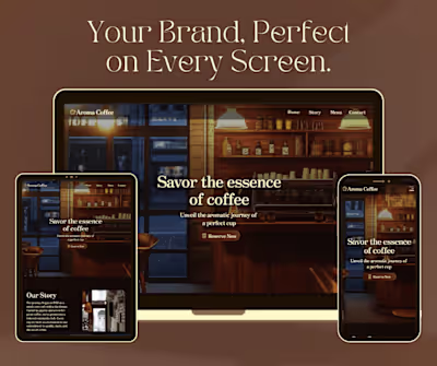 Aroma Coffee: A Seamless & Animated Booking Website