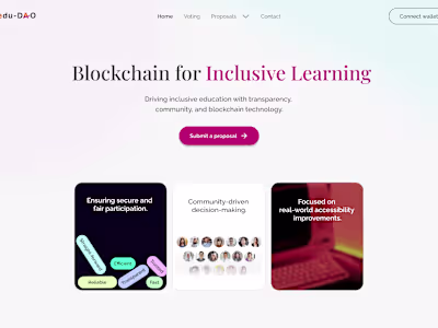 EduDAO: Blockchain-Powered Educational Funding Platform