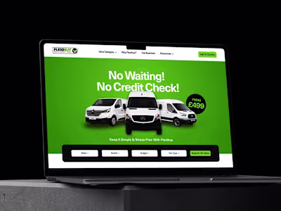 Rental vans website design