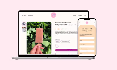 UX/UI Design for Peachy Keen Popsicles Responsive Website