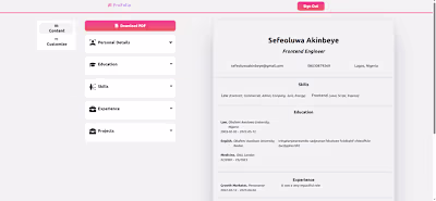 ProFolio Resume Builder Web App Development